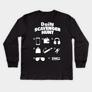 Daily Scavenger Hunt Kids Long Sleeve T-Shirt